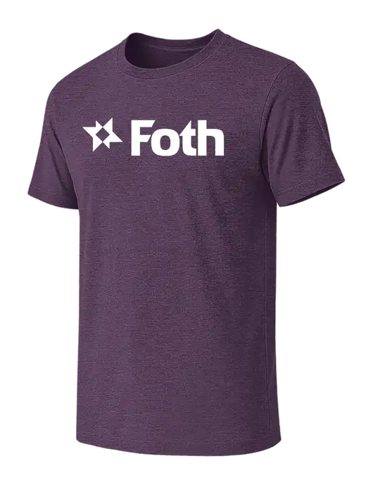 BELLA+CANVAS Heather Purple CVC Short Sleeve Tee w/Foth Logo