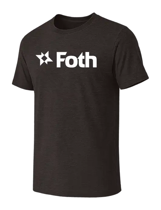 BELLA+CANVAS Dark Grey Heather CVC Short Sleeve Tee w/Foth Logo