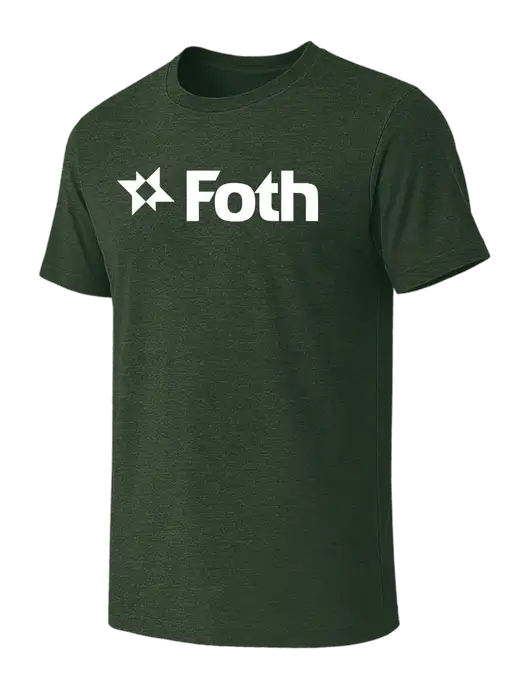 BELLA+CANVAS Heather Forest CVC Short Sleeve Tee w/Foth Logo