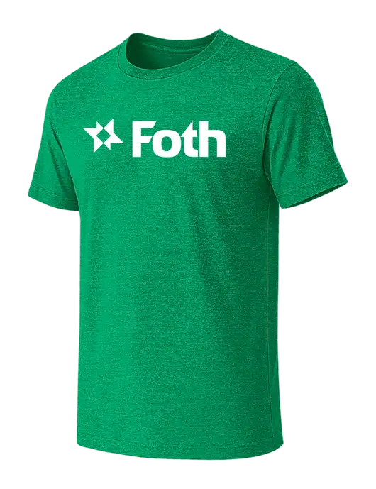BELLA+CANVAS Heather Kelly Green CVC Short Sleeve Tee w/Foth Logo