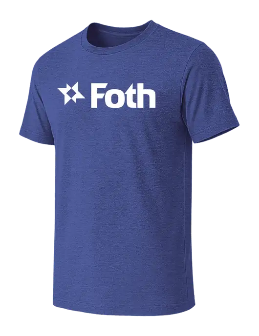 BELLA+CANVAS Heather Royal CVC Short Sleeve Tee w/Foth Logo