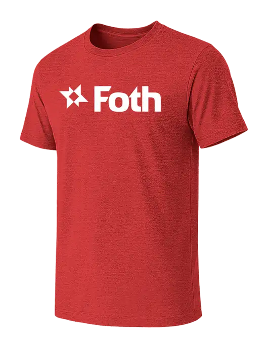 BELLA+CANVAS Heather Red CVC Short Sleeve Tee w/Foth Logo