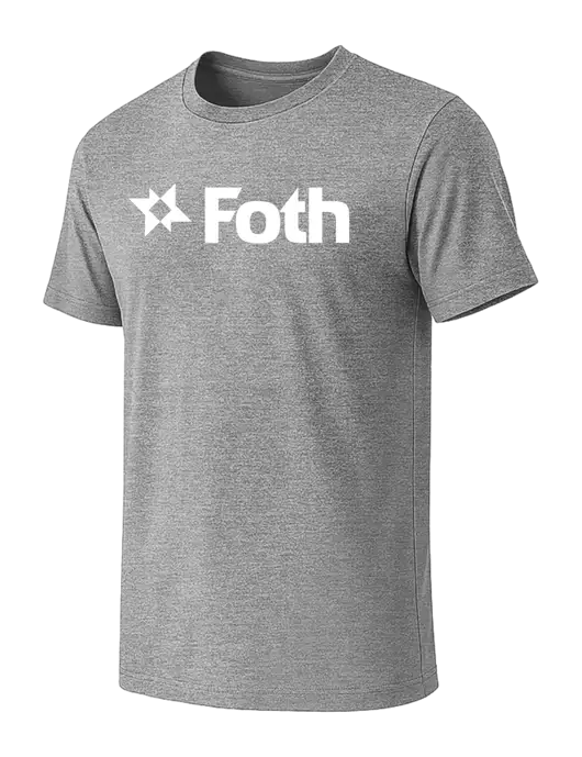 BELLA+CANVAS Heather Grey CVC Short Sleeve Tee w/Foth Logo