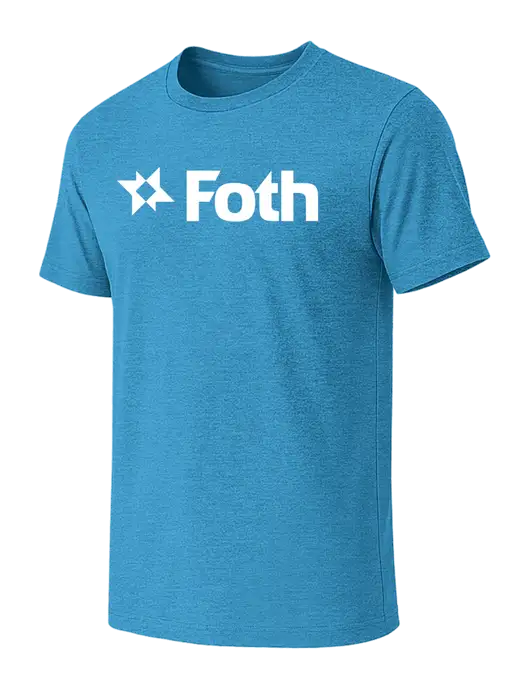 BELLA+CANVAS Heather Sapphire CVC Short Sleeve Tee w/Foth Logo