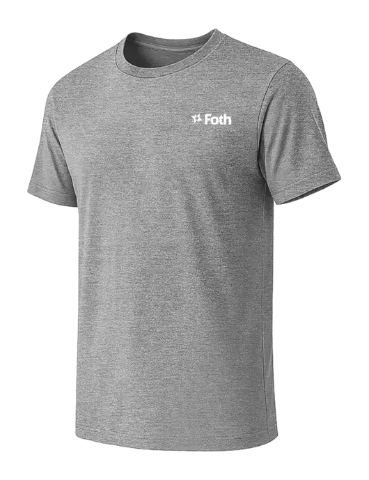 BELLA+CANVAS Heather Grey CVC Short Sleeve Tee w/Foth Logo
