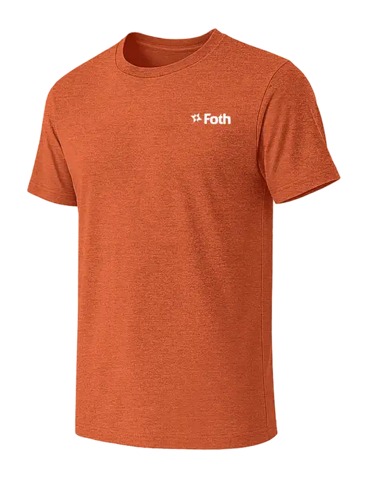 BELLA+CANVAS Heather Orange CVC Short Sleeve Tee w/Foth Logo