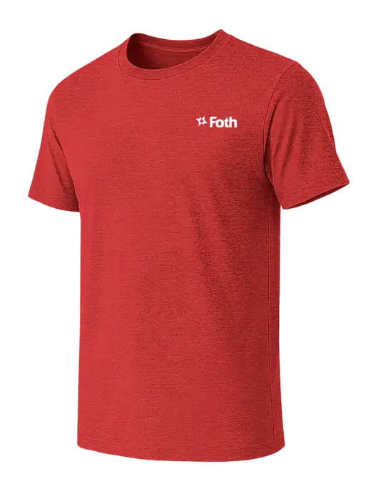 BELLA+CANVAS Heather Red CVC Short Sleeve Tee w/Foth Logo