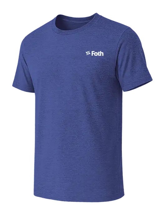 BELLA+CANVAS Heather Royal CVC Short Sleeve Tee w/Foth Logo