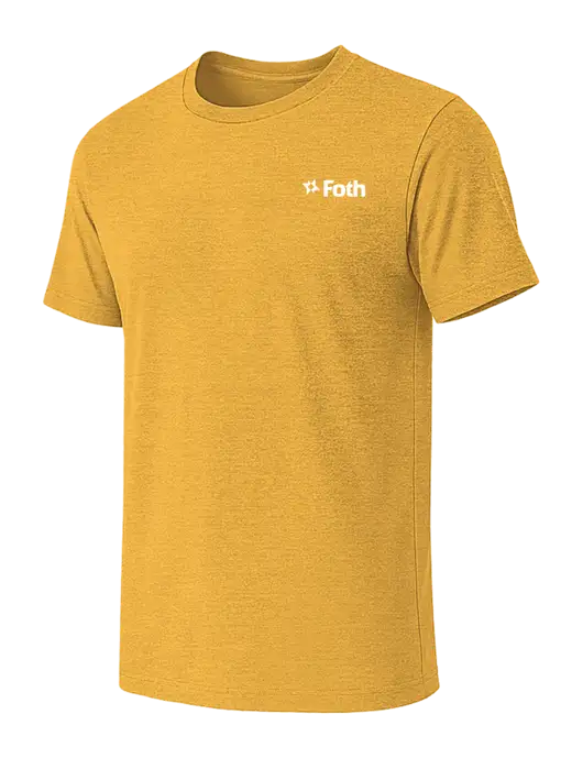 BELLA+CANVAS Heather Yellow Gold CVC Short Sleeve Tee w/Foth Logo