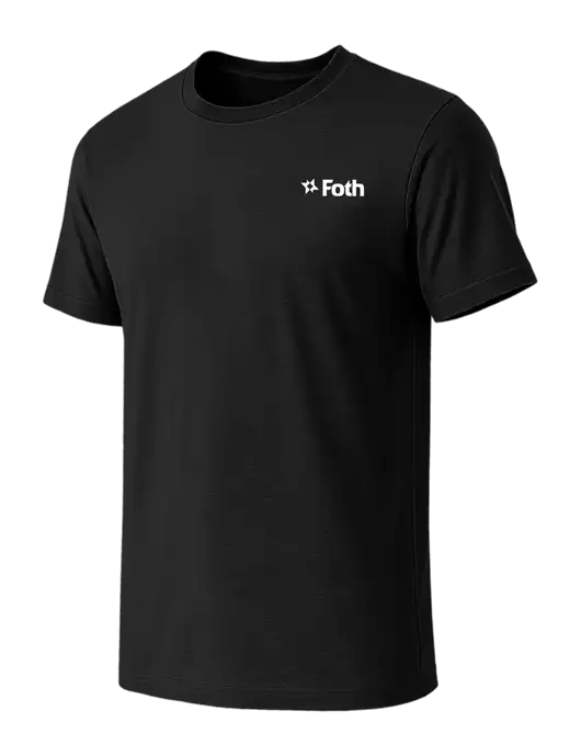 BELLA+CANVAS Black CVC Short Sleeve Tee w/Foth Logo