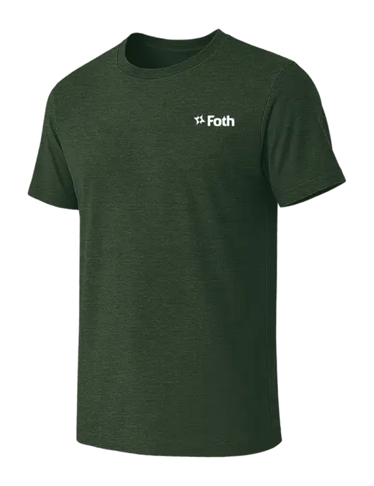 BELLA+CANVAS Heather Forest CVC Short Sleeve Tee w/Foth Logo