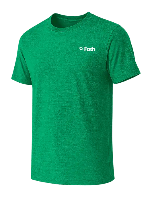 BELLA+CANVAS Heather Kelly Green CVC Short Sleeve Tee w/Foth Logo