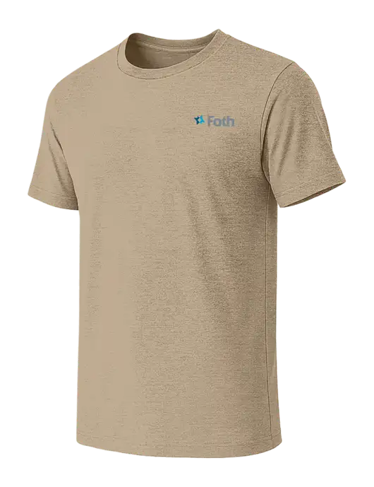 BELLA+CANVAS Heather Tan CVC Short Sleeve Tee w/Foth Logo