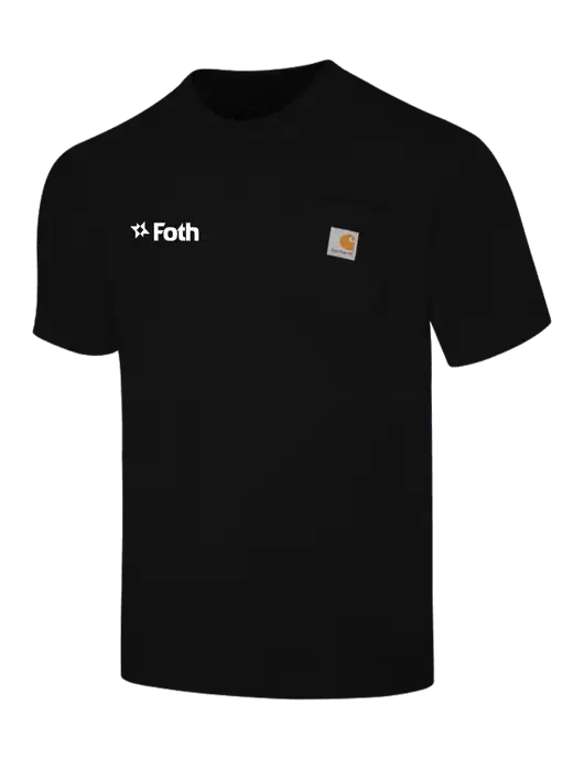 Carhartt Workwear Black Pocket Short Sleeve T-Shirt w/Foth Logo