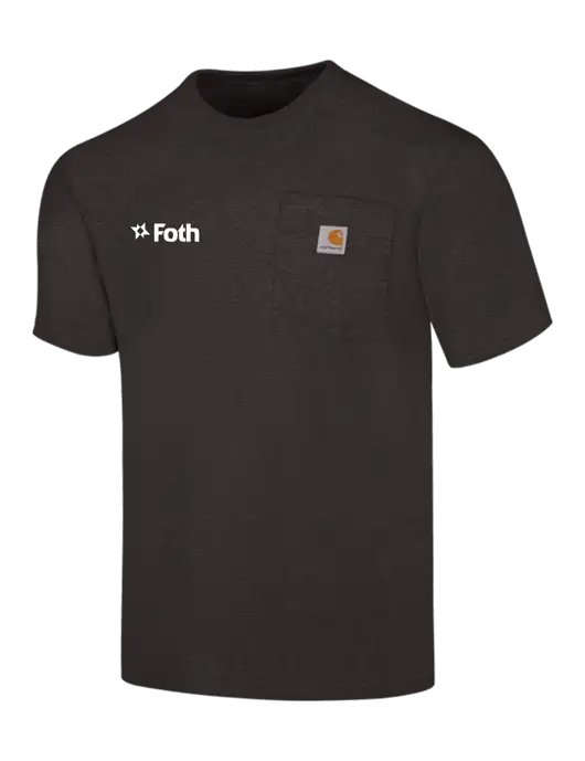 Carhartt Workwear Charcoal Heather Pocket Short Sleeve T-Shirt w/Foth Logo