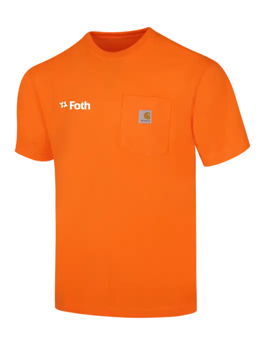 Carhartt Workwear Dark Orange Pocket Short Sleeve T-Shirt w/Foth Logo