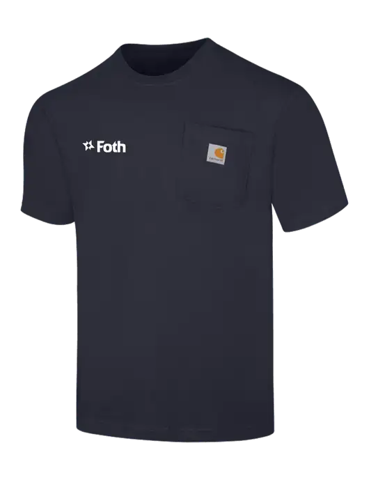 Carhartt Workwear Dark Navy Pocket Short Sleeve T-Shirt w/Foth Logo