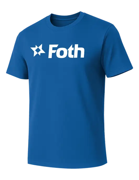 Allmade Royal Blue Organic Cotton Tee w/Foth Logo