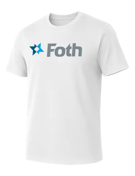 Allmade Bright White Organic Cotton Tee w/Foth Logo
