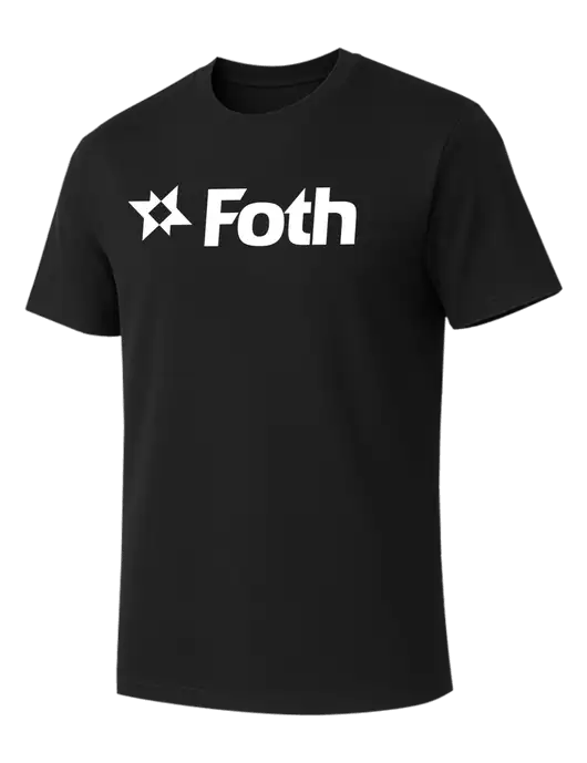Allmade Deep Black Organic Cotton Tee w/Foth Logo