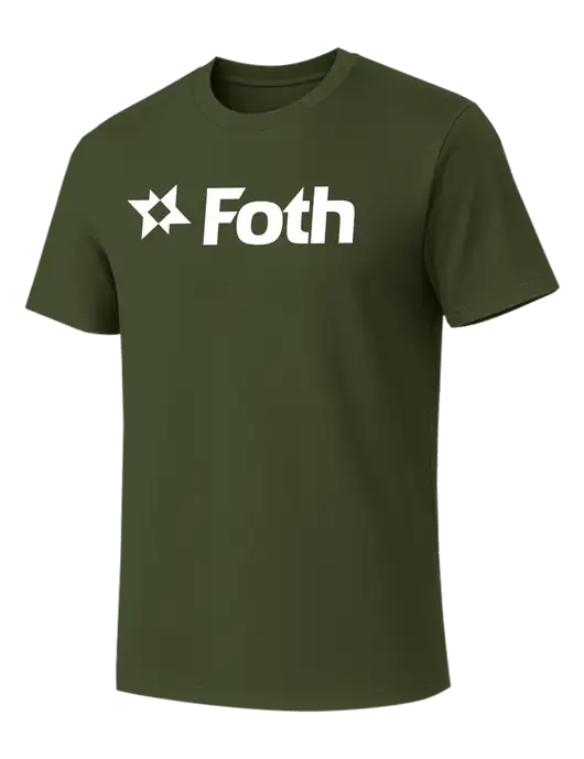 Allmade Dark Olive Green Organic Cotton Tee w/Foth Logo