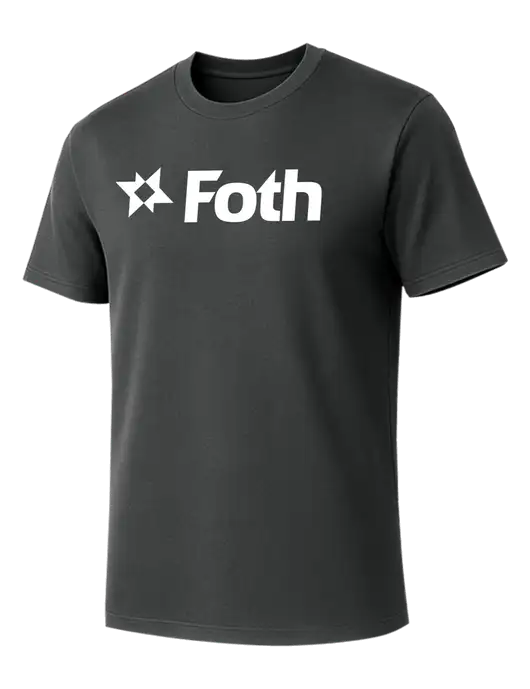 Allmade Charcoal Grey Organic Cotton Tee w/Foth Logo