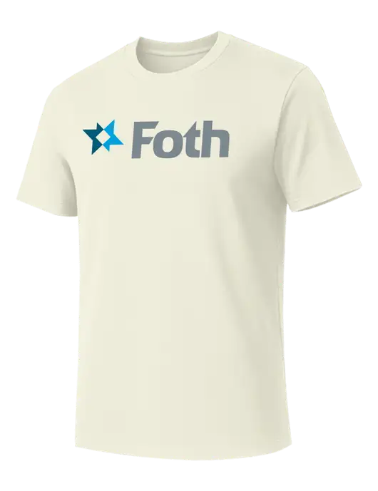 Allmade White Sand Organic Cotton Tee w/Foth Logo