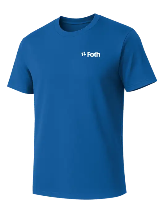 Allmade Royal Blue Organic Cotton Tee w/Foth Logo
