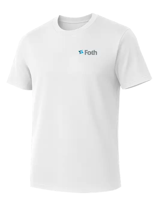 Allmade Bright White Organic Cotton Tee w/Foth Logo