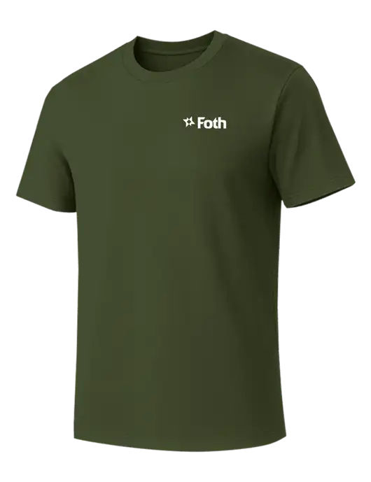 Allmade Dark Olive Green Organic Cotton Tee w/Foth Logo
