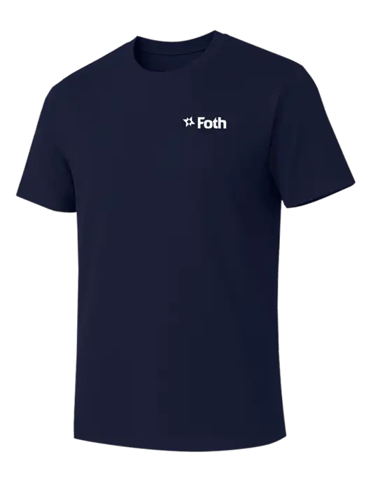Allmade Dark Navy Organic Cotton Tee w/Foth Logo