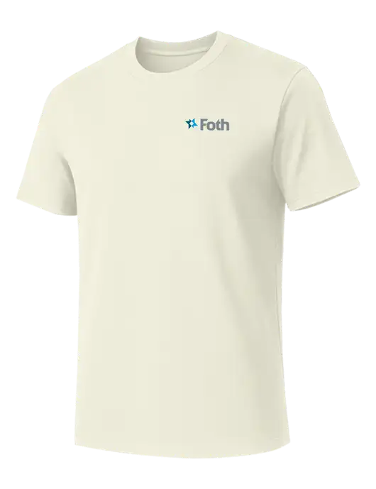 Allmade White Sand Organic Cotton Tee w/Foth Logo