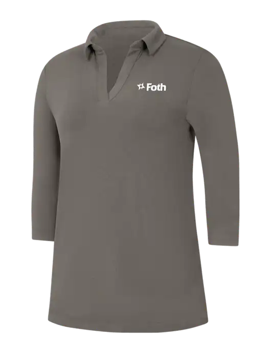 Womens Dark Grey Luxe Knit Tunic w/Foth Logo