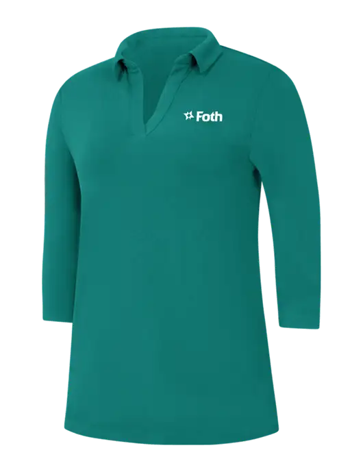 Womens Teal Luxe Knit Tunic w/Foth Logo