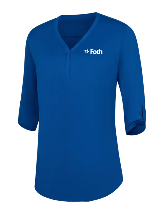Womens Royal City Stretch 3/4-Sleeve Tunic w/Foth Logo