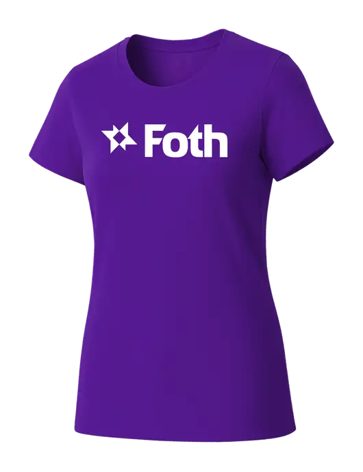 Womens Seriously Soft Purple T-Shirt w/Foth Logo