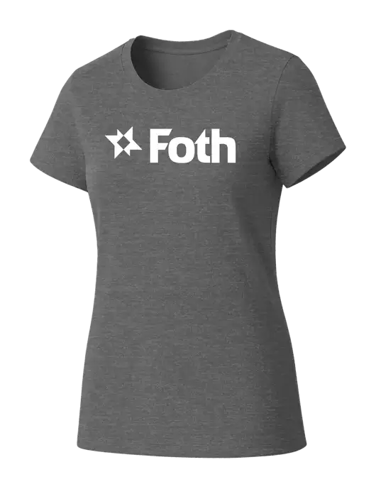 Womens Seriously Soft Grey Frost T-Shirt w/Foth Logo