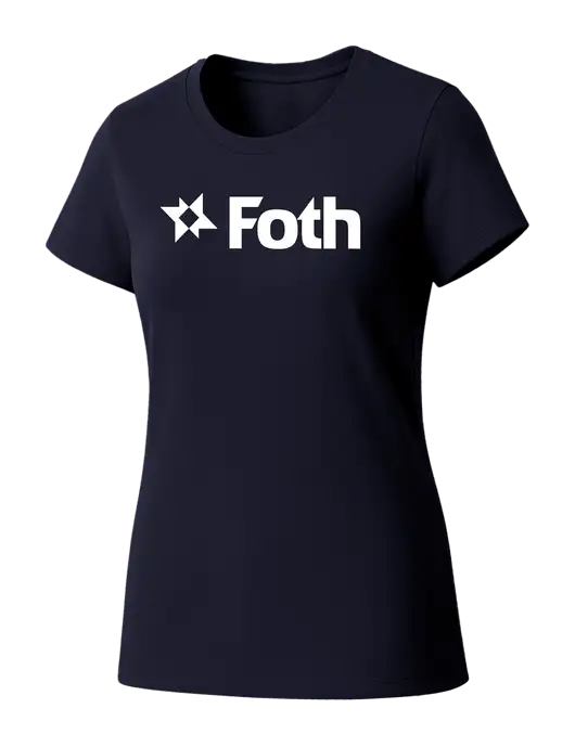 Womens Seriously Soft New Navy T-Shirt w/Foth Logo