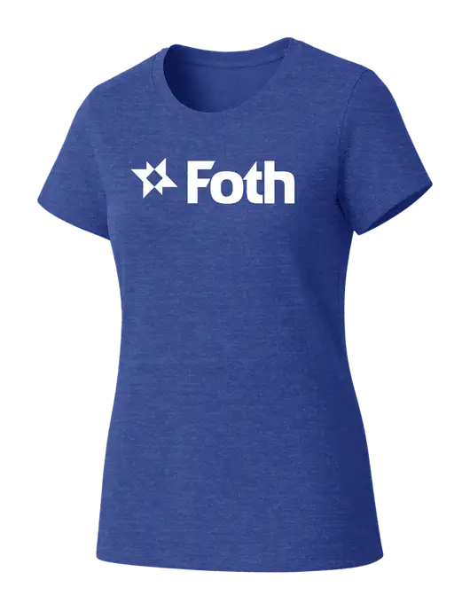Womens Seriously Soft Royal Frost T-Shirt w/Foth Logo
