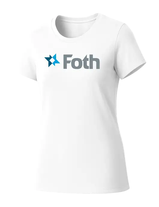 Womens Seriously Soft White T-Shirt w/Foth Logo