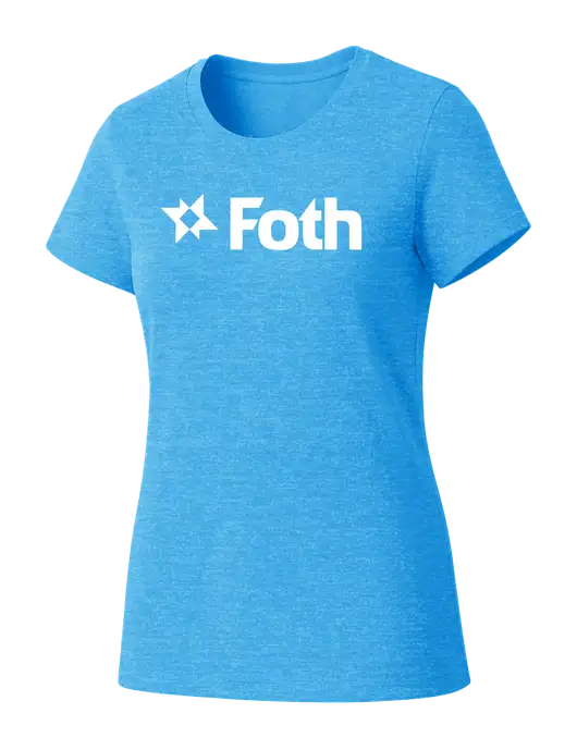 Womens Seriously Soft Light Sapphire T-Shirt w/Foth Logo