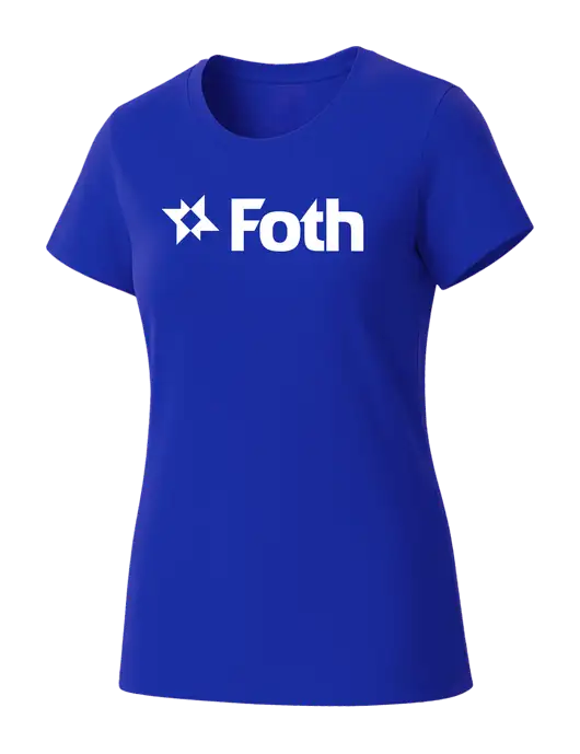 Womens Seriously Soft Royal T-Shirt w/Foth Logo