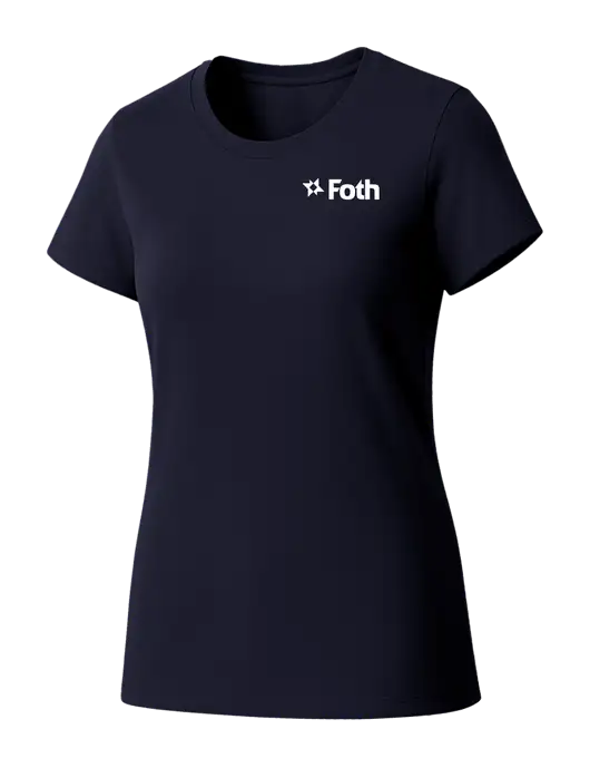 Womens Seriously Soft New Navy T-Shirt w/Foth Logo
