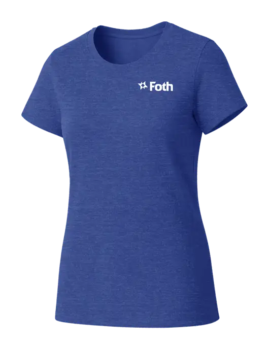 Womens Seriously Soft Royal Frost T-Shirt w/Foth Logo