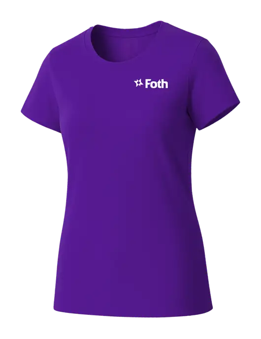Womens Seriously Soft Purple T-Shirt w/Foth Logo