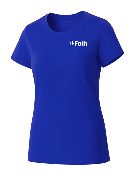 Womens Seriously Soft Royal T-Shirt w/Foth Logo