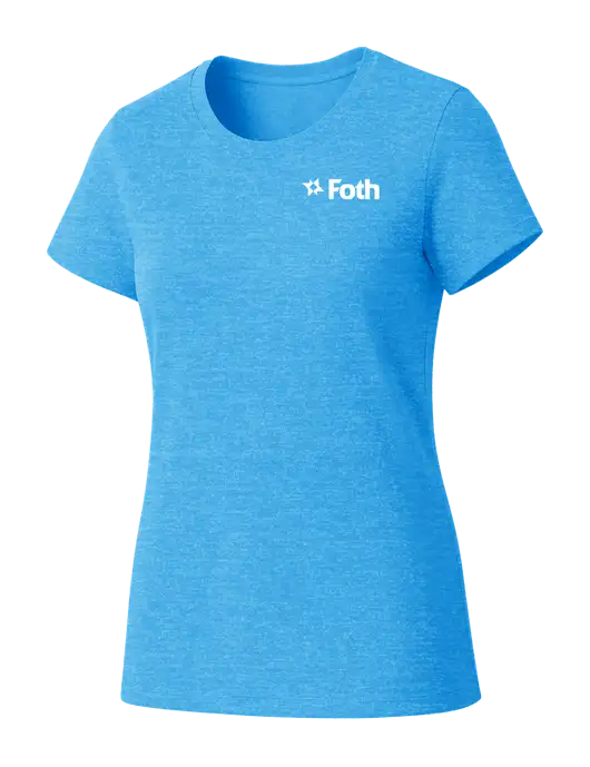 Womens Seriously Soft Light Sapphire T-Shirt w/Foth Logo