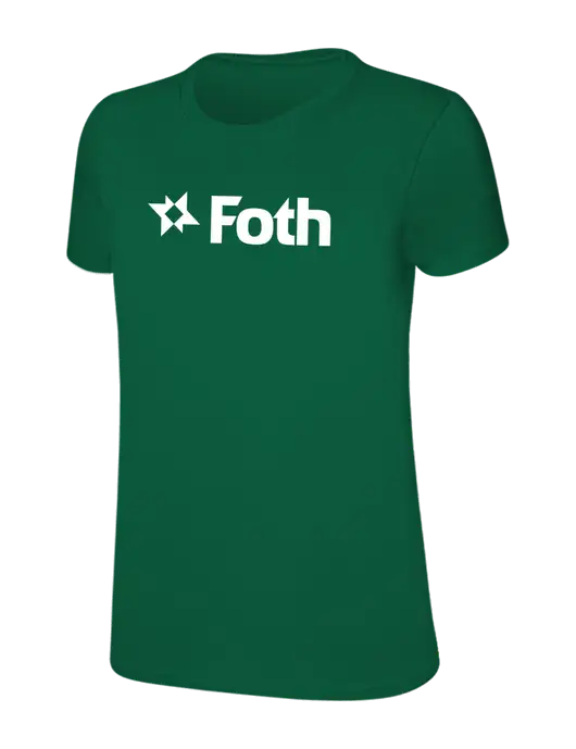 Womens Ring Spun Kelly Green 4.5 oz T-Shirt w/Foth Logo