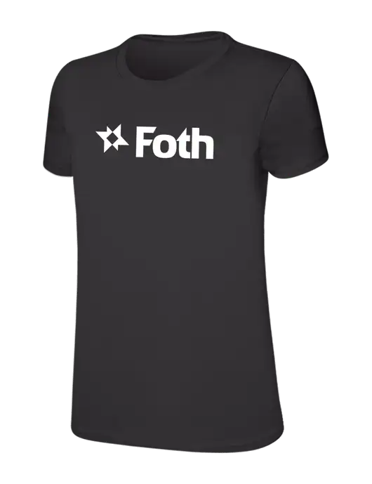 Womens Ring Spun Charcoal 4.5 oz T-Shirt w/Foth Logo