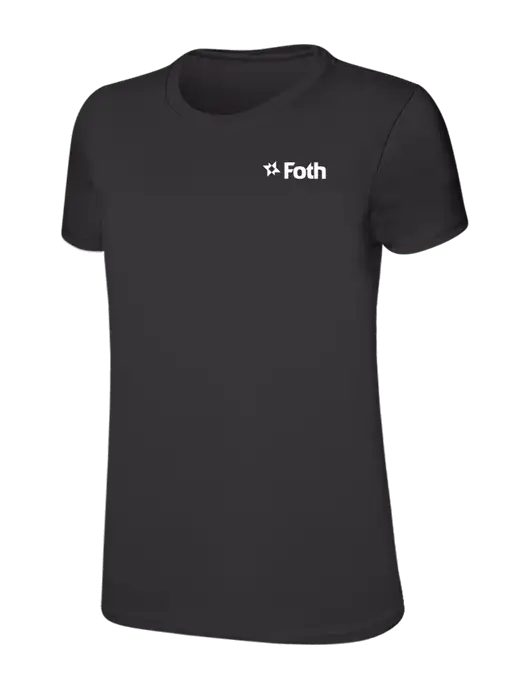 Womens Ring Spun Charcoal 4.5 oz T-Shirt w/Foth Logo